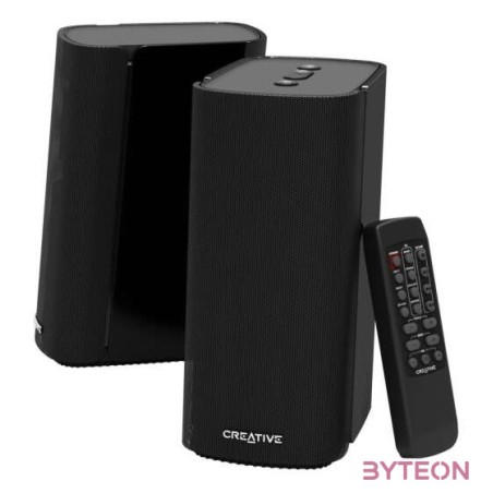 Creative T100 Compact Hi-Fi 2.0 Desktop Speakers for Computers and Laptops Black