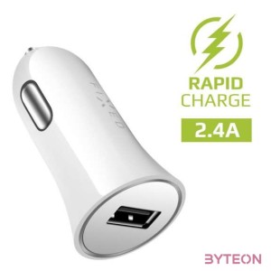 FIXED set of car charger with USB output and USB,micro USB cable, 1 meter, 12W Fehér