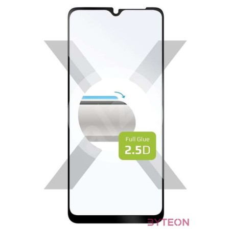 FIXED teljes kijelzős üvegfólia Samsung Galaxy A12 telefonhoz, fekete