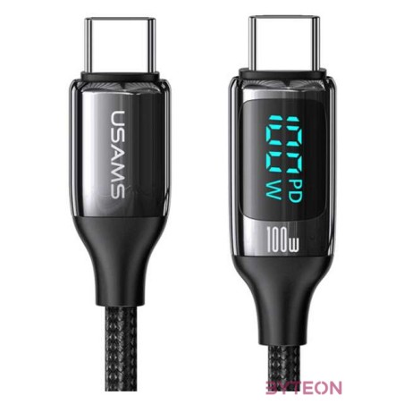 Usams U78 Type-C To Type-C 100W PD Fast Charging  Data Cable 1,2m Black