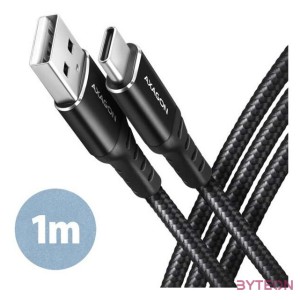 AXAGON BUCM-AM10AB HQ USB-C  USB-A Cable 1m Black