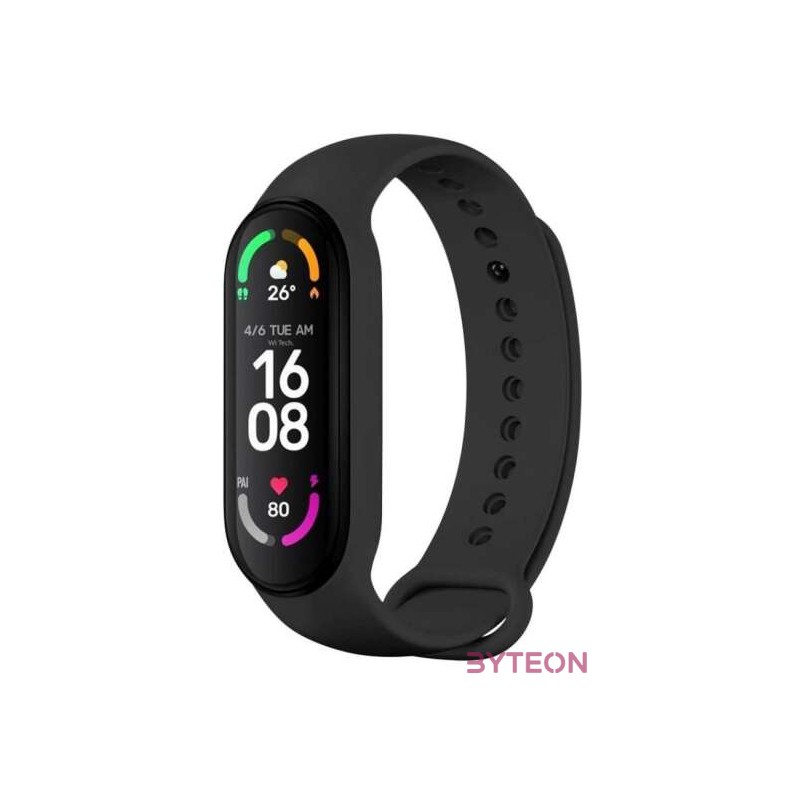 FIXED Silicone Strap for Xiaomi Band 7, Mi Band 6, Mi Band 5 Black