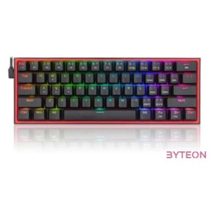 Redragon Fizz Pro black, wired2.4GBT mechanical Keyboard, RGB, blue switch Black HU