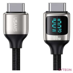 Usams U78 Type-C To Type-C 100W PD Fast Charging  Data Cable 1,2m Black