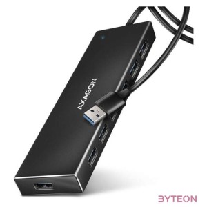 AXAGON HUE-F7A SuperSpeed USB-A FLAT HUB Black
