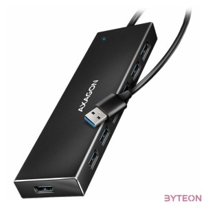AXAGON HUE-F7A SuperSpeed USB-A FLAT HUB Black