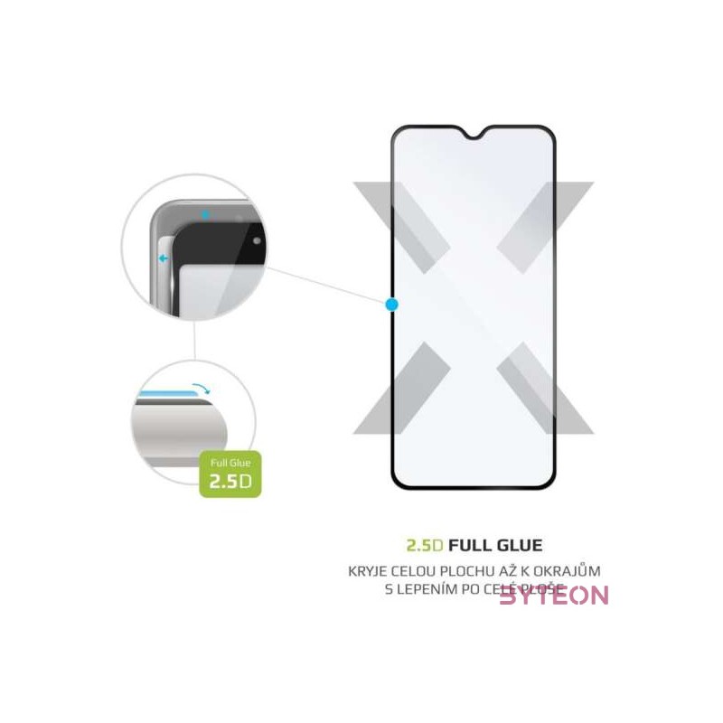 FIXED teljes kijelzős üvegfólia Xiaomi Redmi Note 8T telefonhoz, fekete