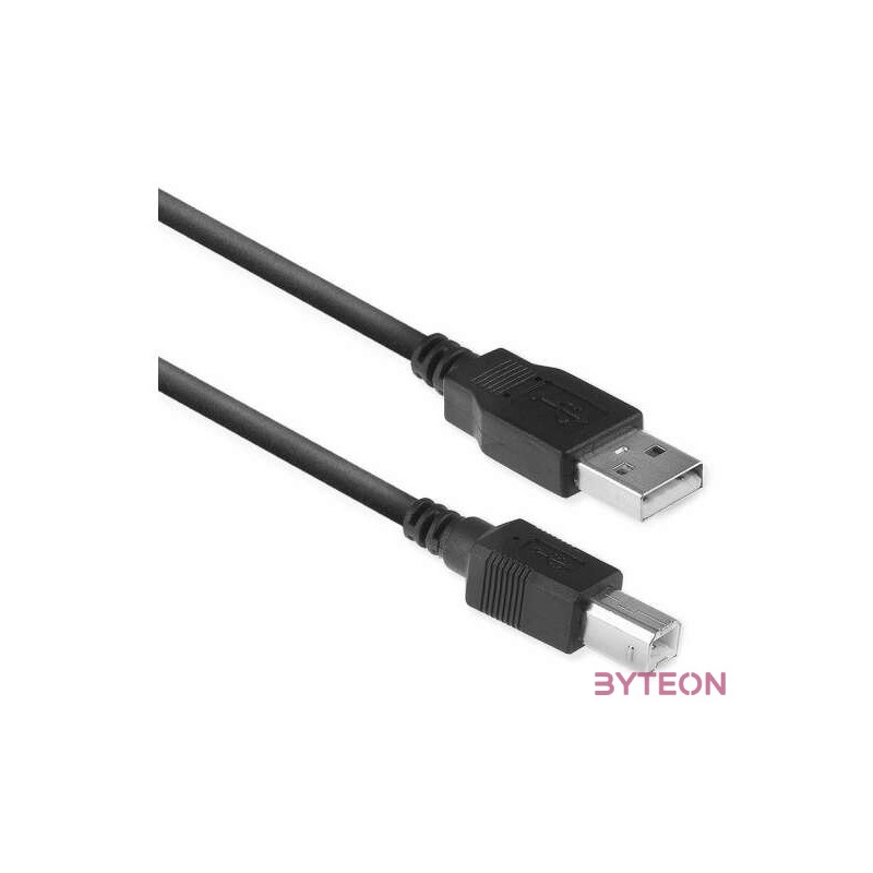 ACT AC3032 USB 2.0 connection cable A male - B male 1,8m Black