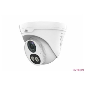 Uniview Easystar 2MP Colorhunter turret dómkamera, 2.8mm fix objektívvel, mikrofonnal és hangszóróval