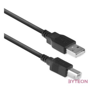ACT AC3032 USB 2.0 connection cable A male - B male 1,8m Black