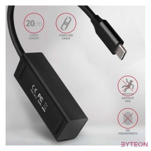 AXAGON HUE-M1C USB3.2 Type-C Hub 4-port metal black