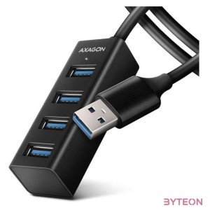 AXAGON HUE-M1AL SuperSpeed USB-A Mini Hub Black
