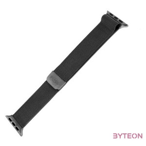 FIXED szíj rozsdamentes hálóval Apple Watch 42,44mm órához, fekete