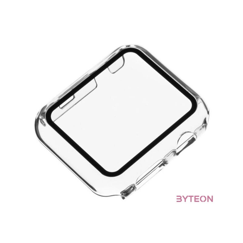 FIXED védőtok edzett üveggel Apple Watch 40mm órához, átlátszó