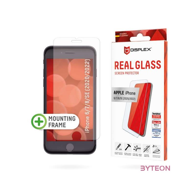 DISPLEX REAL GLASS CLEAR F, APPLE IPHONE 6,7,8,SE (20,22)