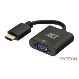 ACT AC7535 HDMI-A male to VGA female adapter with audio Black