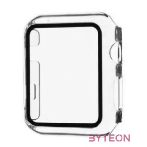 FIXED védőtok edzett üveggel Apple Watch 40mm órához, átlátszó