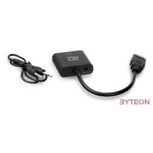 ACT AC7535 HDMI-A male to VGA female adapter with audio Black