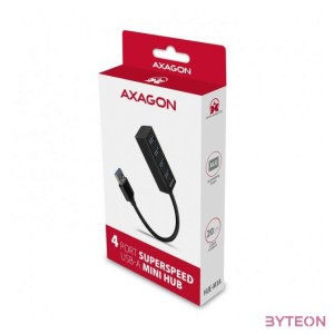 AXAGON HUE-M1A USB3.2 Hub 4-port metal black