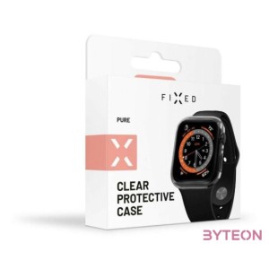 FIXED védőtok edzett üveggel Apple Watch 40mm órához, átlátszó