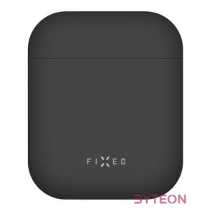 FIXED Ultrathin Szilikon Tok Silky Apple Airpods, Fekete