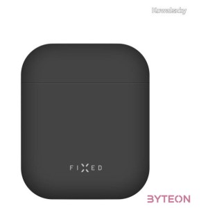 FIXED Ultrathin Szilikon Tok Silky Apple Airpods, Fekete