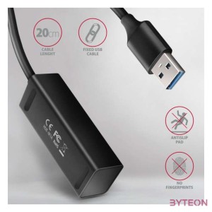 AXAGON HUE-M1A USB3.2 Hub 4-port metal black