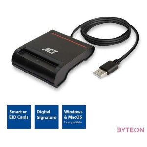 ACT USB Smart Card ID Reader Black