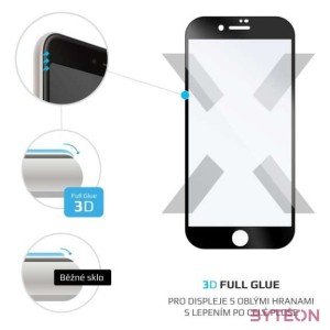 FIXED teljes kijelzős üvegfólia Apple iPhone 6,6S,7,8,SE (2020) telefonokhoz, fekete