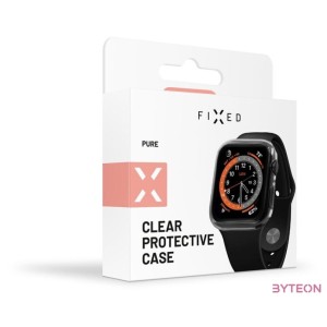 FIXED védőtok edzett üveggel Apple Watch 40mm órához, átlátszó