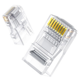 Modular Plugs RJ45 Cat 6 UGREEN 50961, 10-pack (transparent)