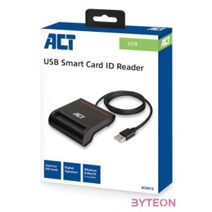 ACT USB Smart Card ID Reader Black