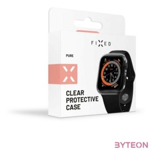 FIXED védőtok edzett üveggel Apple Watch 40mm órához, átlátszó