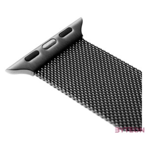 FIXED szíj rozsdamentes hálóval Apple Watch 42,44mm órához, fekete