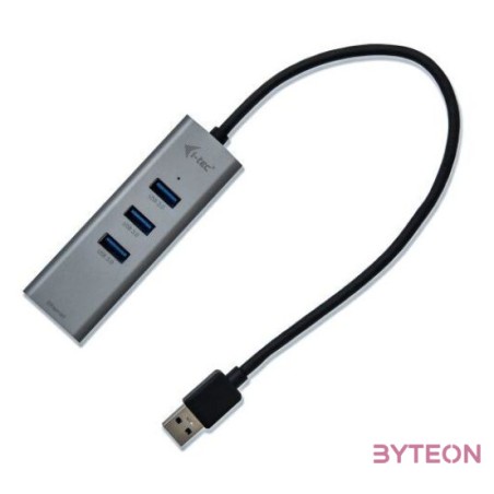 I-TEC USB 3.0 3-PORT HUB  GLAN 3X USB 3.0 RJ-45 SPACE GREY
