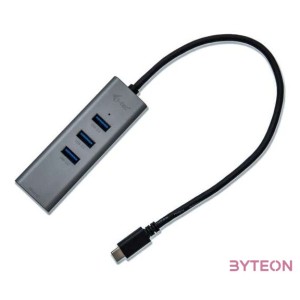 I-TEC USB-C 3-PORT HUB  GLAN 3X USB 3.0 SPACE GREY TB3 COMP.
