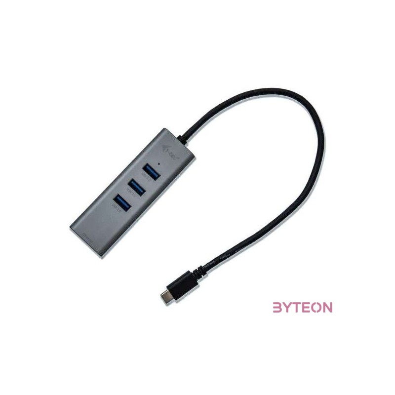 I-TEC USB-C 3-PORT HUB  GLAN 3X USB 3.0 SPACE GREY TB3 COMP.