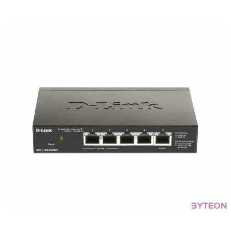D-LINK SWITCH SMART 5 PORTS GIGABIT POE DESKTOP AND POE EXT.