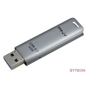 PNY ELITE STEEL 3.1 64GB R80MB,S W20MB,S PUSH,PULL METAL