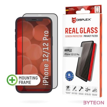DISPLEX PRIVACY REAL GLASS FC F, APPLE IPHONE 12,12 PRO