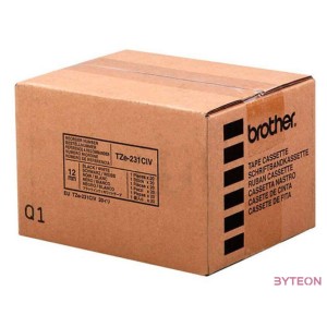 TZE-231CIV LAMINATED TAPE 12MM 8M BLACK ON WHITE