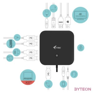 I-TEC USB-C HDMI DP DOCK PD100W 2X LCD DOCK  CHARGER-C112W