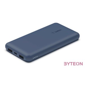 POWERBANK 10.000 MAH 12W INKL. USB-A,USB-C KABEL 15CM BLAU