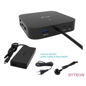 I-TEC USB-C HDMI DP DOCK PD100W 2X LCD DOCK  CHARGER-C112W