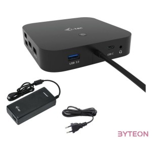 I-TEC USB-C HDMI DP DOCK PD100W 2X LCD DOCK  CHARGER-C112W