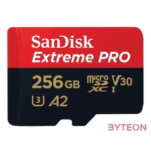 EXTREME PRO MICROSDXC 256GBSD ADAPTER 200MB,S 140MB,S A2 C10 V