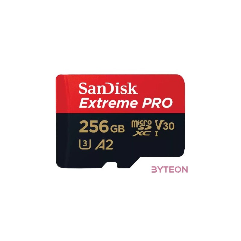 EXTREME PRO MICROSDXC 256GBSD ADAPTER 200MB,S 140MB,S A2 C10 V