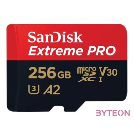 EXTREME PRO MICROSDXC 256GBSD ADAPTER 200MB,S 140MB,S A2 C10 V