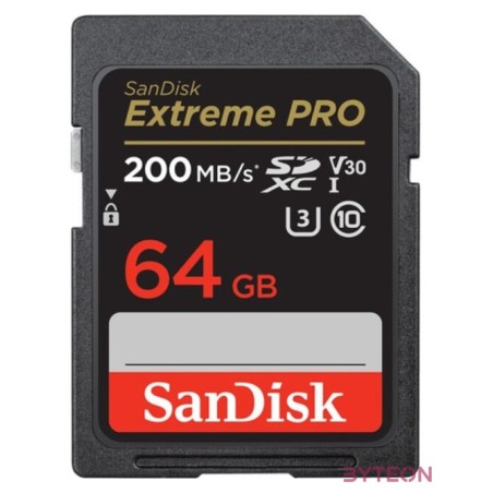 EXTREME PRO 64GB SDXC MEMORY CARD 200MB,S 90MB,S UHS-I CL. 10