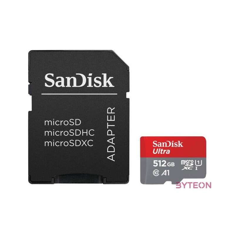 SANDISK ULTRA MICROSDXC 512GB  SD ADAPTER 150MB,S A1 CLASS 10